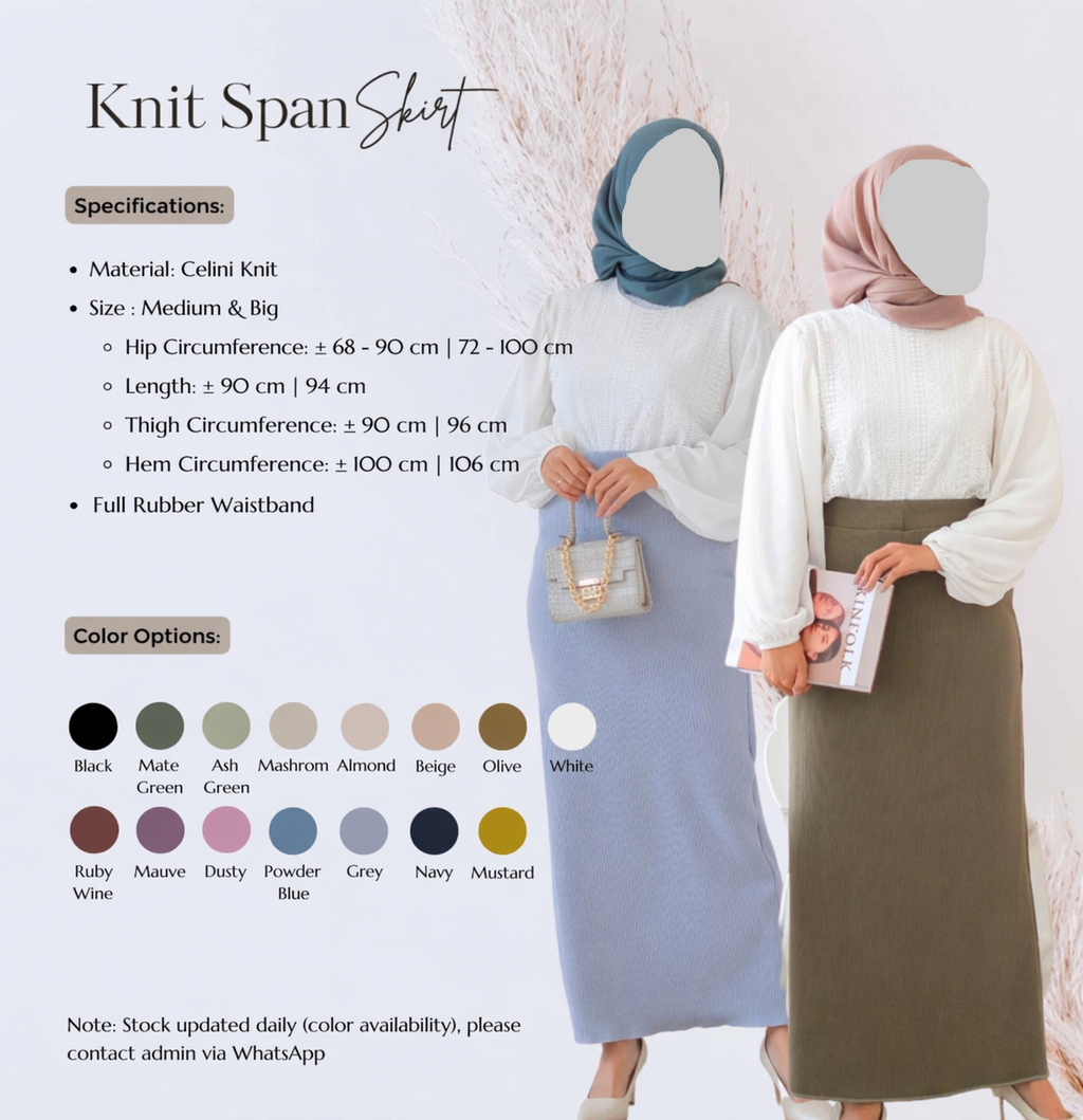 Knit span skirt