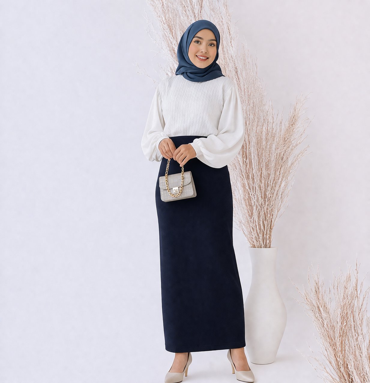 Knit span skirt