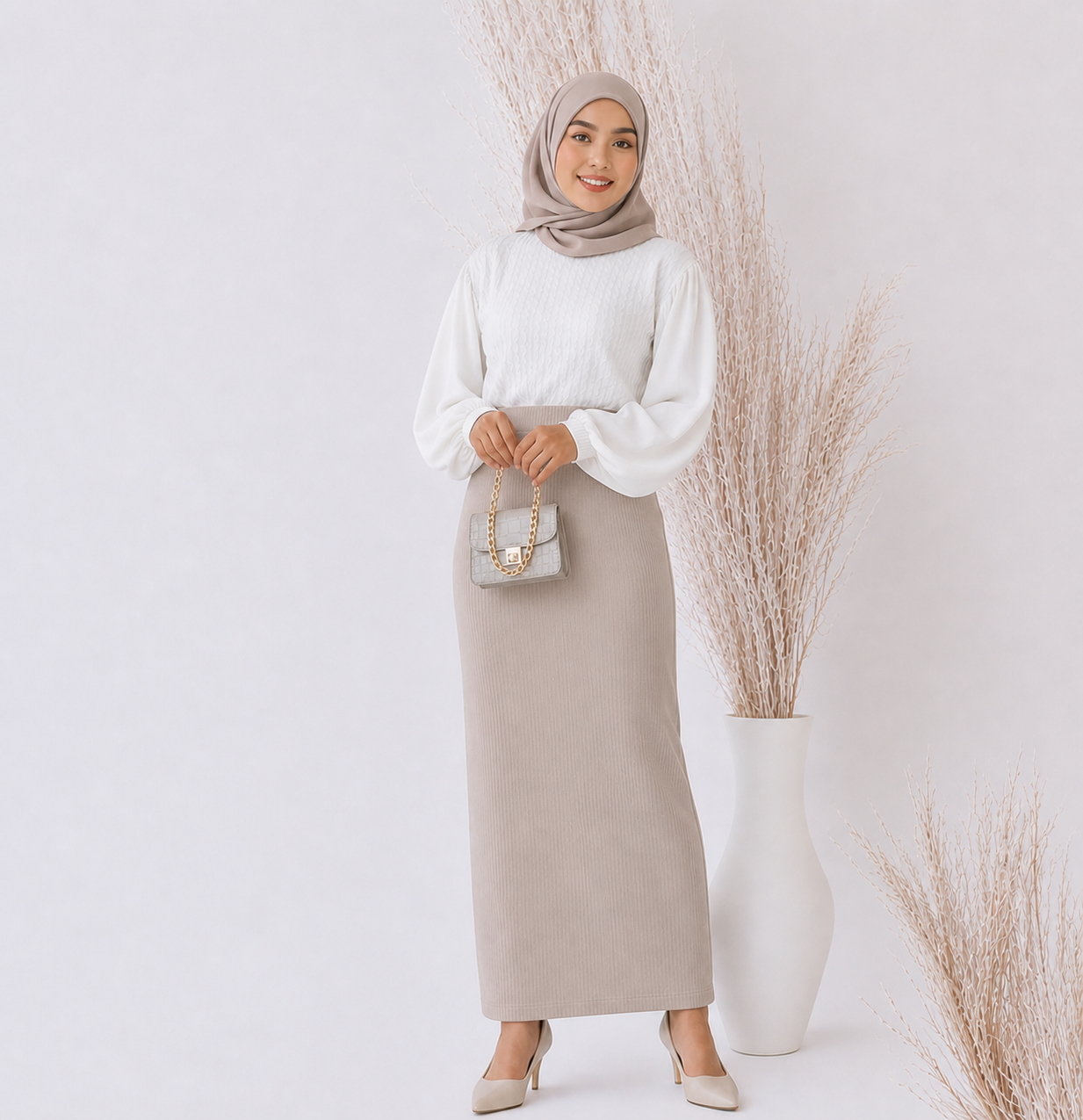 Knit span skirt