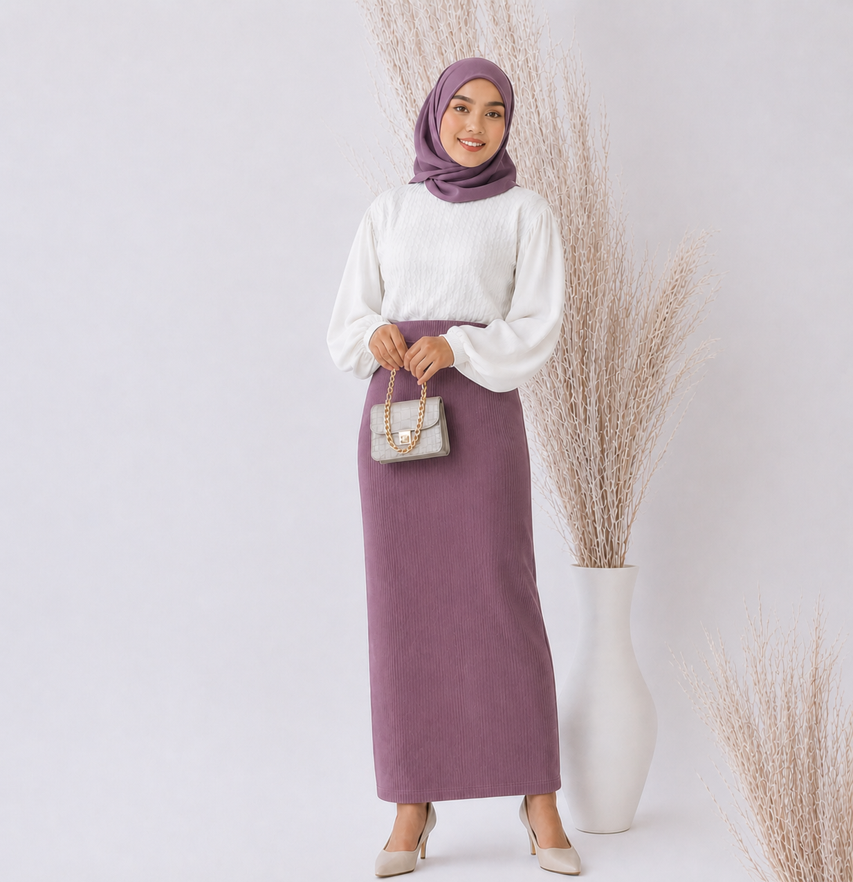 Knit span skirt
