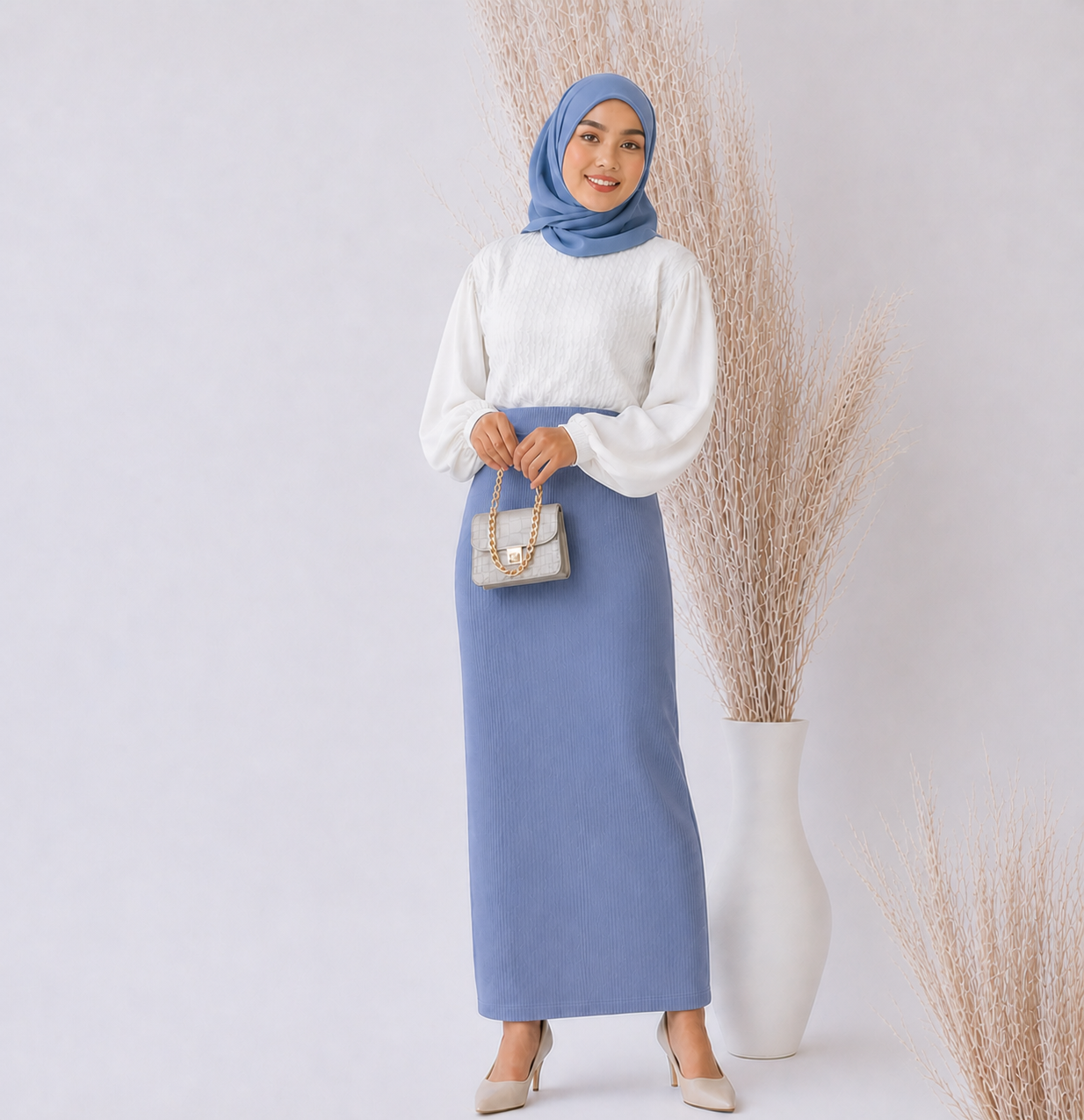 Knit span skirt