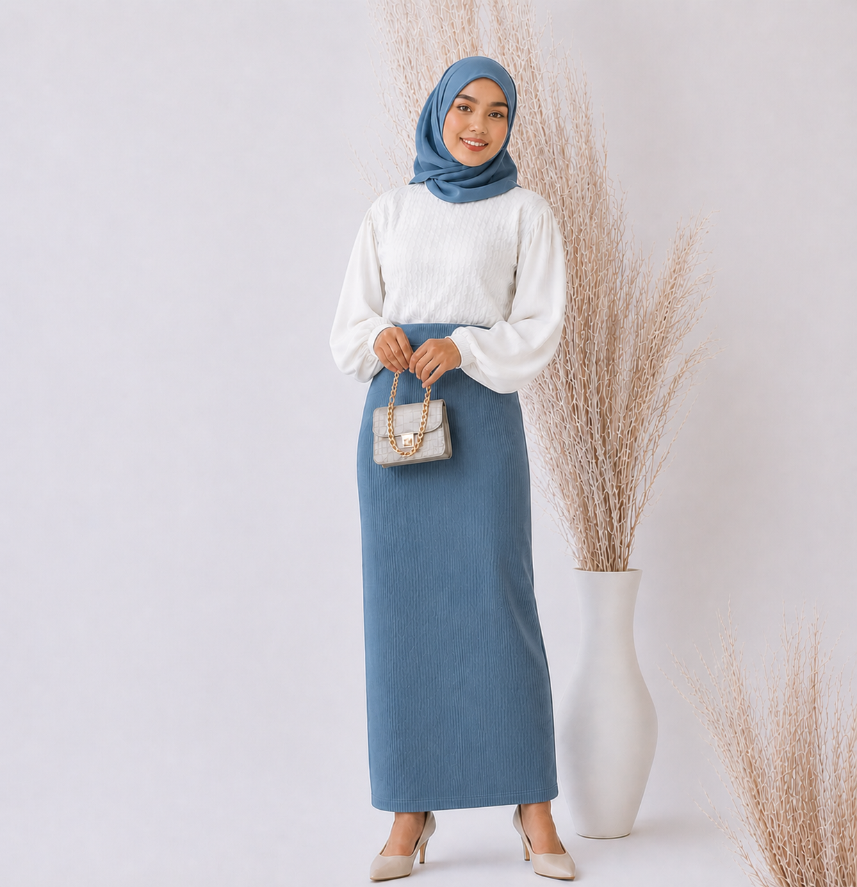 Knit span skirt