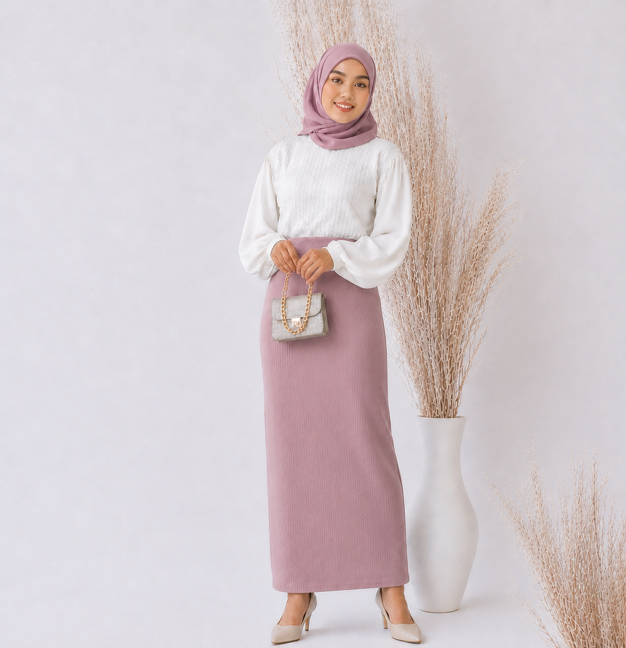 Knit span skirt